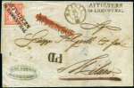 Stamp of Switzerland / Schweiz » Sitzende Helvetia Gezaehnt » Briefmarken 1862 30C zinnober (unten angeschnitten) gestempelt AFFO
