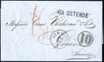 Stamp of Switzerland / Schweiz » Nachportomarken (Auslandsbriefe) KUBA: 1869-70 Unbezahlter Faltbrief