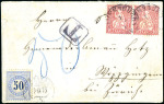 Stamp of Switzerland / Schweiz » Nachportomarken (Auslandsbriefe) WUERTTEMBERG (DEUTSCHES REICH):1879 Kuvert