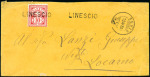 Stamp of Switzerland / Schweiz » Ziffermuster 1882-89 10C rot entwertet mit Einzeiler LINESCIO
