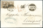 Stamp of Switzerland / Schweiz » Sitzende Helvetia Gezaehnt » Destinationen ENGLAND 1868 : 1Fr. GOLDBRONZE (2)