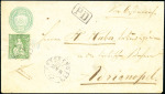 Stamp of Switzerland / Schweiz » Sitzende Helvetia Gezaehnt » Destinationen TURKEI 1874: 25C Tübelibrief