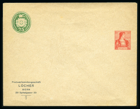 Stamp of Switzerland / Schweiz » Ganzsachen » Briefumschläge 1879-83 Privat Zudruckumschlag, KZ Arabesken