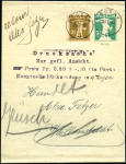 Stamp of Switzerland / Schweiz » Ganzsachen » Streifbänder 1928 Tellknabe 7 1/2C grün