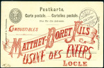 Stamp of Switzerland / Schweiz » Ganzsachen » Postkarten 1888-89 5C schwarz