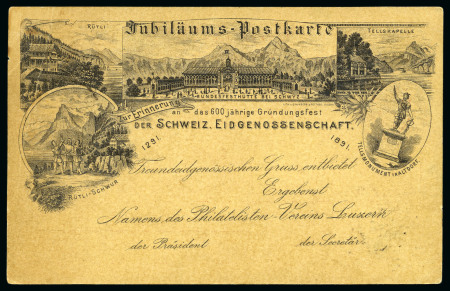 Stamp of Switzerland / Schweiz » Ganzsachen » Postkarten 1874-94, Amtliche Ganzsachen mit Privatzudruck