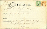 Stamp of Switzerland / Schweiz » Sitzende Helvetia Gezaehnt » Frankaturen 25C grün und 20C orange, weisses Papier