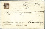 Stamp of Switzerland / Schweiz » Sitzende Helvetia Gezaehnt » Briefmarken 1862 5C braun, entwertet PD mit Einfassung (AW. Gr13B)