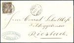 Stamp of Switzerland / Schweiz » Sitzende Helvetia Gezaehnt » Briefmarken 1881 Faserpapier 5C braun, Plattenfehler