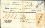 Stamp of Switzerland / Schweiz » Sitzende Helvetia Ungezähnt » 1857-62 Berner Druck, Dickes Papier UNIKAT: DIE EINMALIGE MISCHFRANKATUR DES 42-RAPPEN