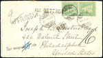 Stamp of Switzerland / Schweiz » Sitzende Helvetia Gezaehnt » Destinationen USA 1872: 25C grün (2)