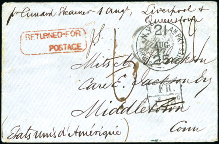 Stamp of Switzerland / Schweiz » Sitzende Helvetia Gezaehnt » Destinationen USA 1863: Unfrankierter Brief von VEVEY (30 JUIL 63)