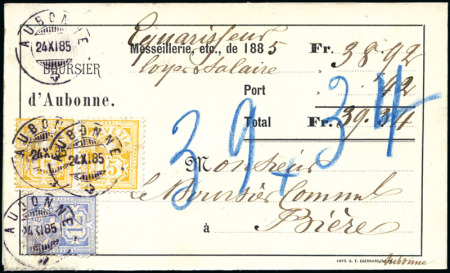 Stamp of Switzerland / Schweiz » Ziffermuster 1882-89 15C gelb im Paar und 12C ultramarin