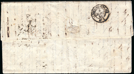 Stamp of France 1849 1F carmin en bande de 3