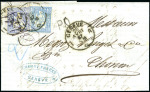 Stamp of Switzerland / Schweiz » Sitzende Helvetia Gezaehnt » Frankaturen ÄUSSERST SELTENE KOMBINATION DER BLAUEN 10ER