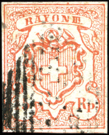 Stamp of Switzerland / Schweiz » Rayonmarken » Rayon III, kleine Ziffer (Rp.) Type 2 mit schwarzer Raute entwertet