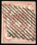 Stamp of Switzerland / Schweiz 1850-52, Kl. Auswahl Rayonmarken in Top-qualität