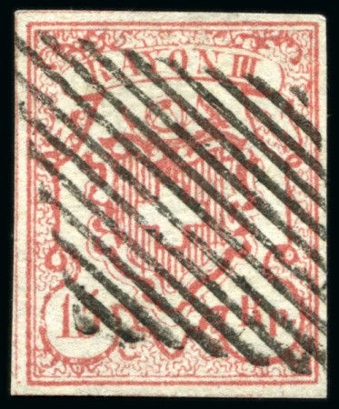 Stamp of Switzerland / Schweiz 1850-52, Kl. Auswahl Rayonmarken in Top-qualität