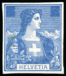 Stamp of Switzerland / Schweiz 1907 Helvetia Brustbild I, sechs versch. Probedrucke