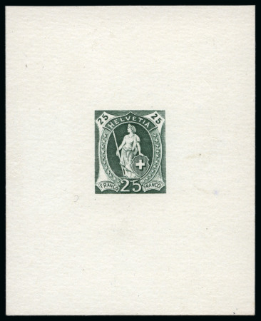 Stamp of Switzerland / Schweiz » Stehende Helvetia Einzelabzug von Urstich auf Karton