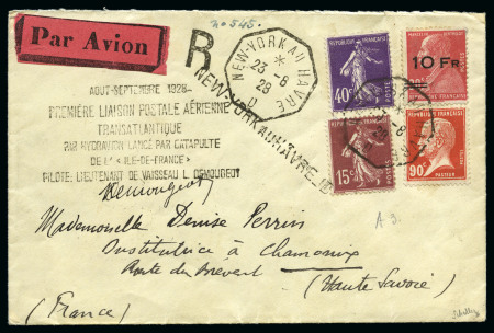 Stamp of France » Poste Aérienne 1928 ILE DE FRANCE 10F sur 90c