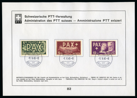 Stamp of Switzerland / Schweiz 1943-46, Partie PTT-Sammelblätter