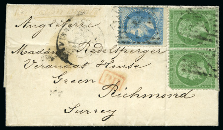 Stamp of France » Guerre de 1870-1871 LETTRE SORTIE DE PARIS PAR PASSEUR GRIMBERT