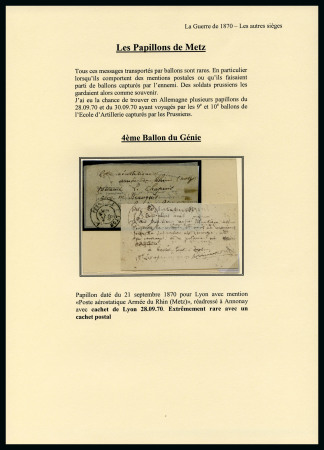 Stamp of France » Guerre de 1870-1871 Collection spécialisée sur le SIEGE DE METZ