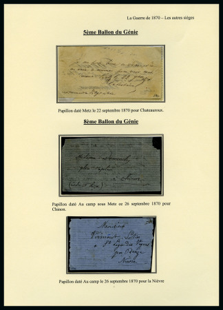 Stamp of France » Guerre de 1870-1871 Collection spécialisée sur le SIEGE DE METZ
