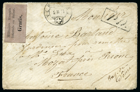 Stamp of Switzerland / Schweiz » Preussisch-Französischer Krieg 1871 (2 Feb.) GRATIS Portofreiheitsmarke