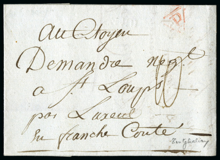 Stamp of France » Collections 1743-1830, 74 lettres de HAUTE-SAONE avec marques