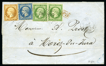 Stamp of Palestine and Holy Land » Palestine French Levant Offices CONSTANTINOPLE Lettre pour Morez du Jura
