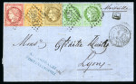 Stamp of Palestine and Holy Land » Palestine French Levant Offices CONSTANTINOPLE Lettre pour Lyon