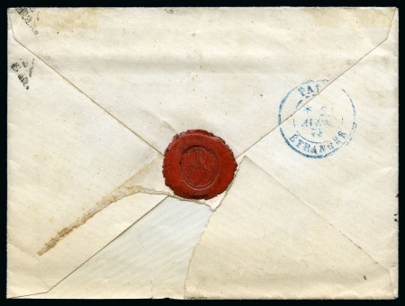 Stamp of Palestine and Holy Land » Palestine French Levant Offices CONSTANTINOPLE Lettre pour Paris