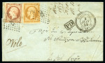 Stamp of Palestine and Holy Land » Palestine French Levant Offices GALLIPOLI Lettre avec 10c +40c (déf.) Empire ND