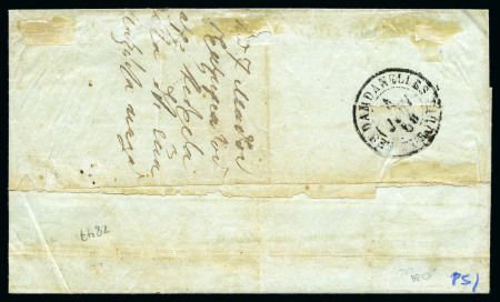 Stamp of Palestine and Holy Land » Palestine French Levant Offices GALLIPOLI Lettre avec 10c +40c (déf.) Empire ND
