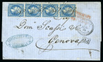 Stamp of Palestine and Holy Land » Palestine French Levant Offices SALONIQUE Lettre pour Gênes en Italie
