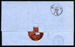 Stamp of Palestine and Holy Land » Palestine French Levant Offices CAVALLE Lettre de Cavalle pour Gênes