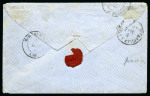 Stamp of Palestine and Holy Land » Palestine French Levant Offices RHODES Rare PC3772 sur 10c +40c Empire ND