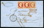 Stamp of Palestine and Holy Land » Palestine French Levant Offices RHODES Lettre affranchie à 2F pour Gênes
