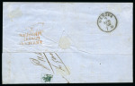 Stamp of Palestine and Holy Land » Palestine French Levant Offices RHODES Lettre affranchie à 2F pour Gênes