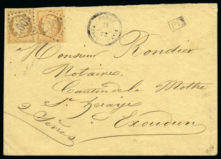 Stamp of Rarities of the World ORDOU Rarissime GC 5097 sur paire de 40c Siège