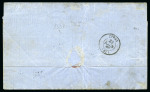 Stamp of Palestine and Holy Land » Palestine French Levant Offices MERSINA Lettre pour Syros avec 10c (touché) +40c