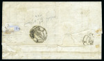 Stamp of Palestine and Holy Land » Palestine French Levant Offices BEYROUTH Lettre datée Le Krey 08.12.1857 pour Lyon