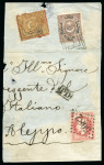 Stamp of Palestine and Holy Land » Palestine French Levant Offices BEYROUTH Lot de deux lettres et un devant