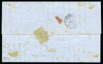 Stamp of Palestine and Holy Land » Palestine French Levant Offices ALEXANDRIE Lettre pour Marseille avec deux 5c +40c