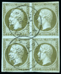 Stamp of France 1c Empire non dentelé en bloc de 4 neuf
