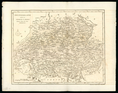 Stamp of Switzerland / Schweiz » Vorphilatelie Sieben Landkarten aus der Schweiz