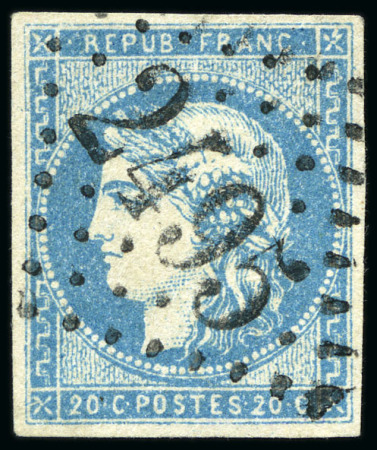 Stamp of France 1870 20c Bordeaux type I