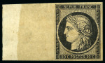 Stamp of France 1849 20c noir, deux timbres neuf
